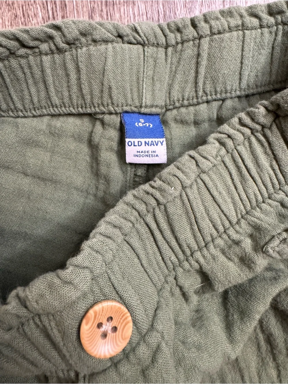 Old Navy Kids Olive Green 100% Cotton Gauze Shorts